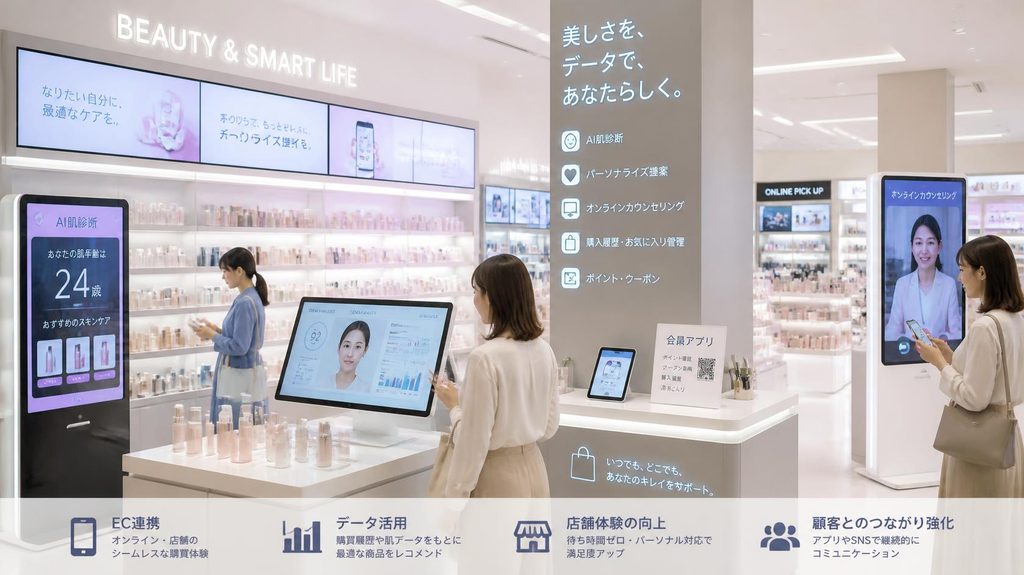 DX化された化粧品店